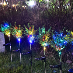 Garden landscape with lawn light
