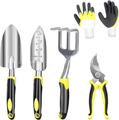 Garden Tools 8-piece Set Aluminum Alloy Two-color Plastic Handle Shovel