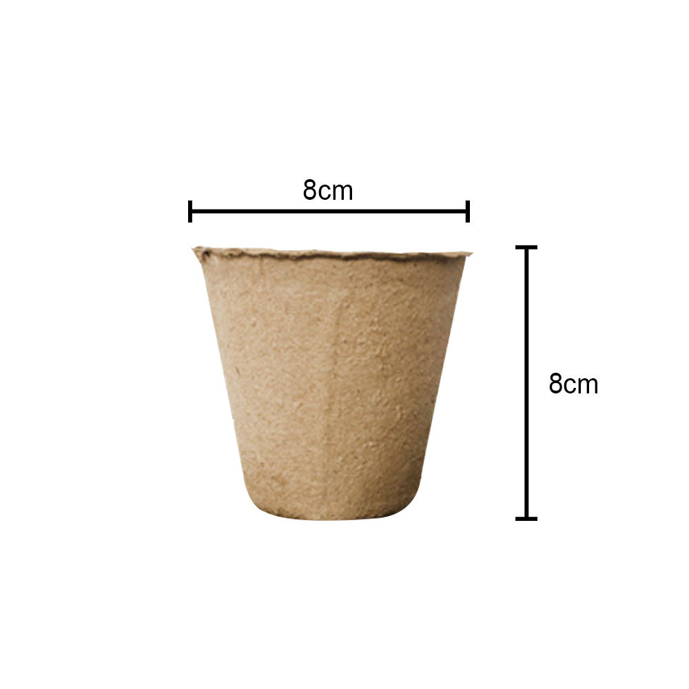 Practical Recyclable Paper Nursery Cup Straight Pulp Molded Planter