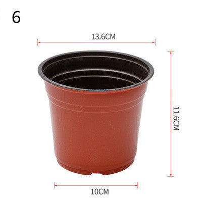 PP Simple Nursery Cup Soft Suction Plastic Flower Pot Green Plant Garden Supplies Two-color Pot