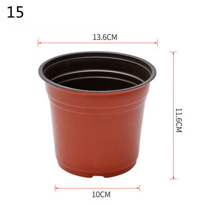 PP Simple Nursery Cup Soft Suction Plastic Flower Pot Green Plant Garden Supplies Two-color Pot