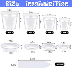 Cross-border Multi-size Transparent Nursery Pots