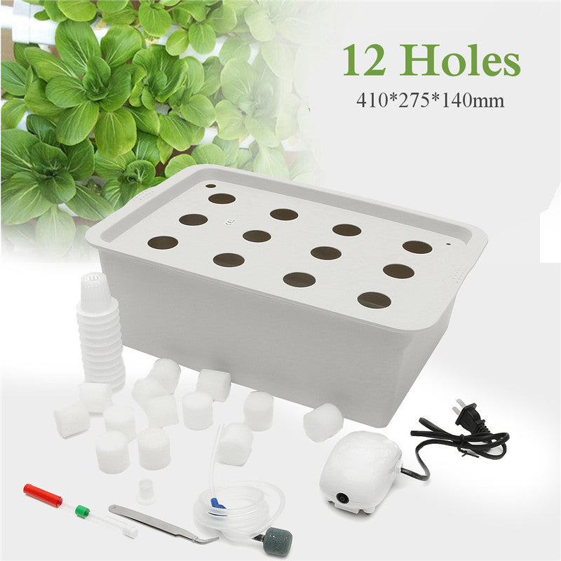 12 Holes Plant Site Hydroponic Garden Pots Planters System I