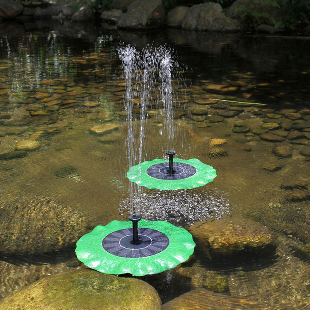 Solar Fountain Outdoor Garden Miniature Lotus Leaf Fountain