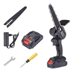Mini 6 Inch Electric Chain Saw Cordless Chainsaw Felling Tree Felling Household Small Handheld Portable Lithium Electric Saw Electric Saw