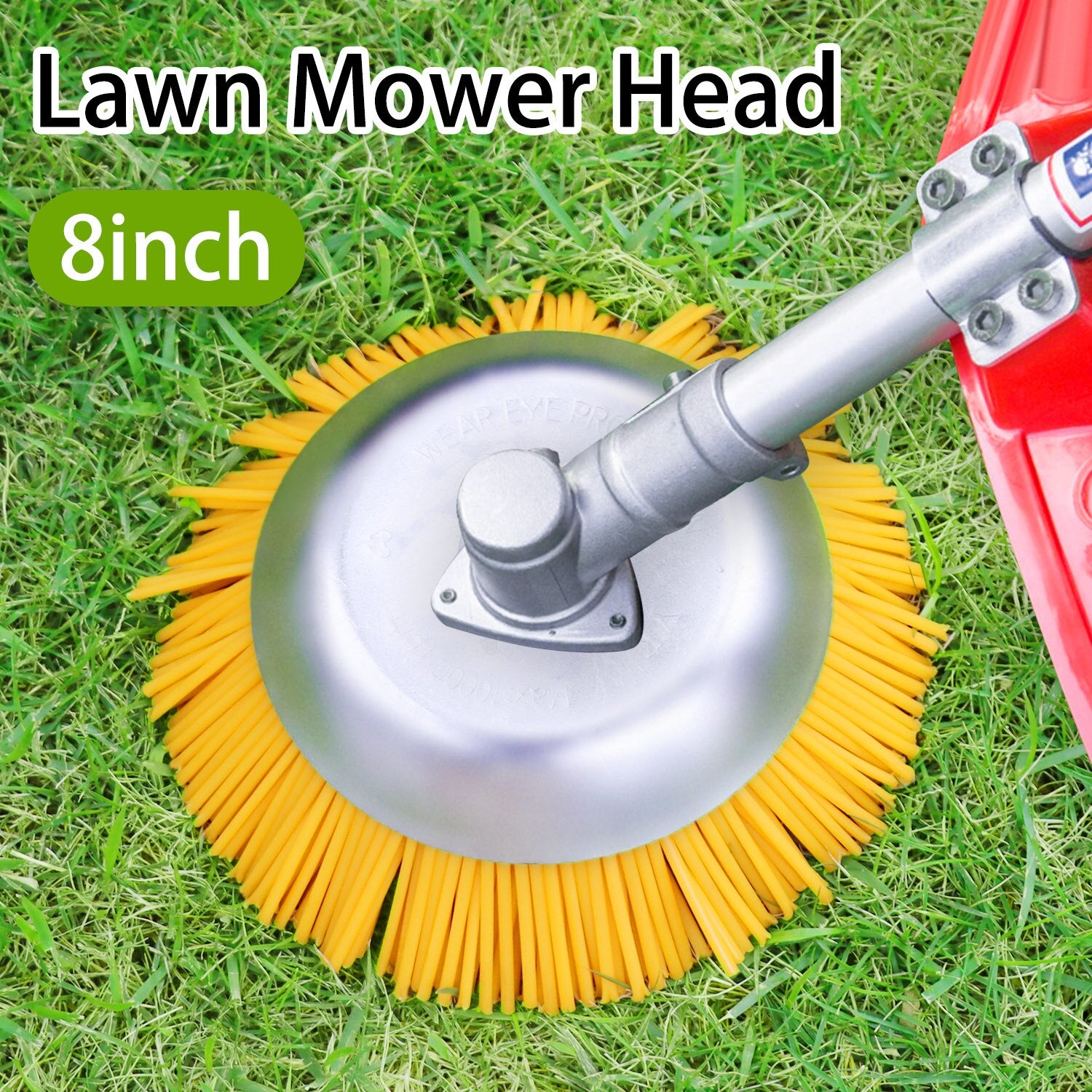 5pcs/set 8inch Nylon Wire Wheel Grass Trimmer Lawnmower Brush Cutter Head with Install Tool for Garden Backyard Lawn Sidewalk