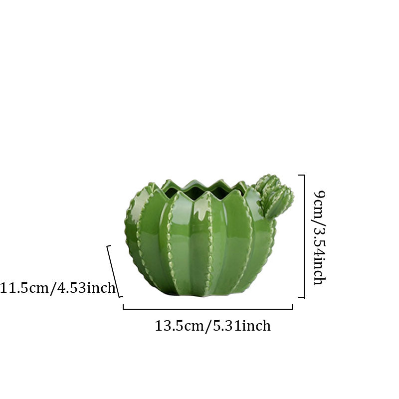 Indoor Ceramic Succulent Plant Pot Cactus Flower Pot Home Balcony Garden Decoration Ornaments
