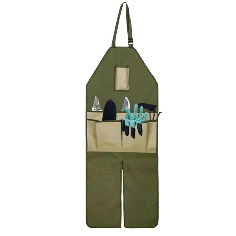 Protective Gardening Apron With Leg Cover And Multiple Pockets Durable, Water Resistant For Trimming, Harvesting, And Outdoor Chores