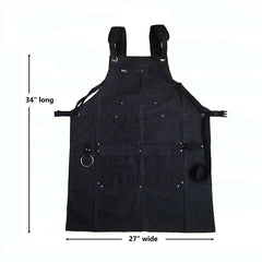 Woodworking Gardening Artist Barbecue Baker Kitchen Household Plain Waxing Canvas Apron
